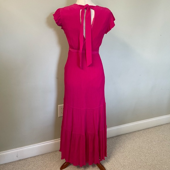 Marie Oliver Dezi Ruffle Dress in Magenta - Size 0 - Picture 7 of 12
